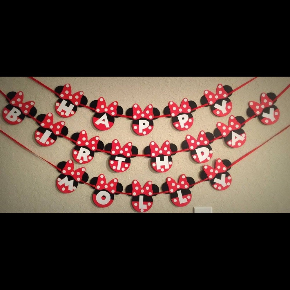 Minnie Mouse Birthday Banner